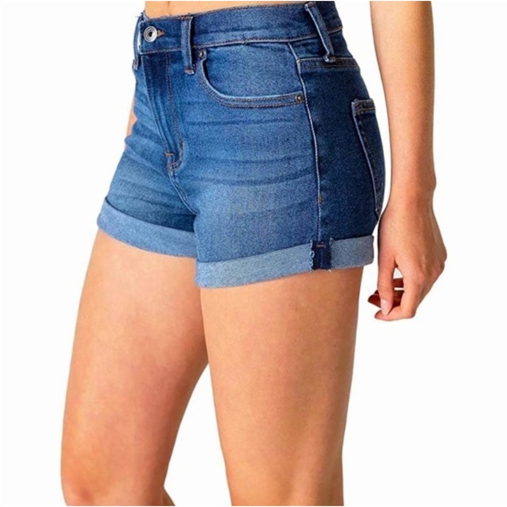 RE generation Denim Shorts Womens‎ 11/30 Blue Medow Cuffed High Rise Distressed